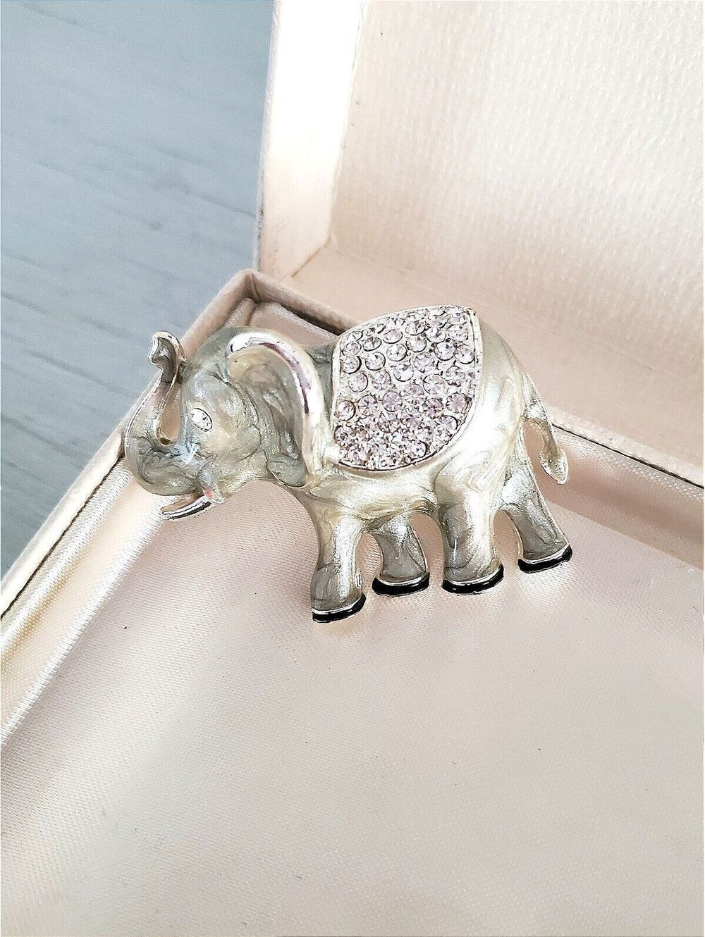 Vintage Liz Claiborne Silver-Tone Elephant Brooch